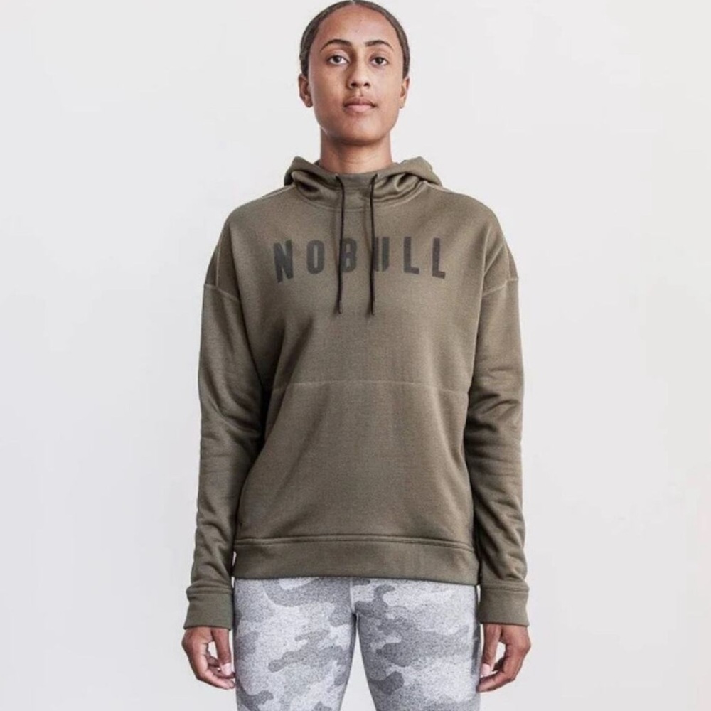 NOBULL Women’s Army Green Hoodie with Black Logo - size Small - Brand New w/tags - Picture 1 of 4